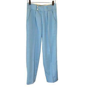 Vintage 70s Light Blue High Rise Trouser Pants 8